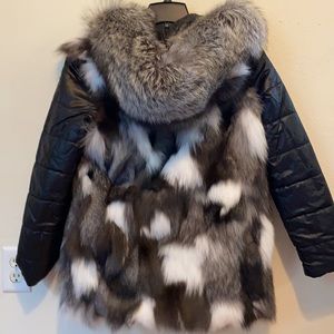 Belle Fare reversible fox fur jacket